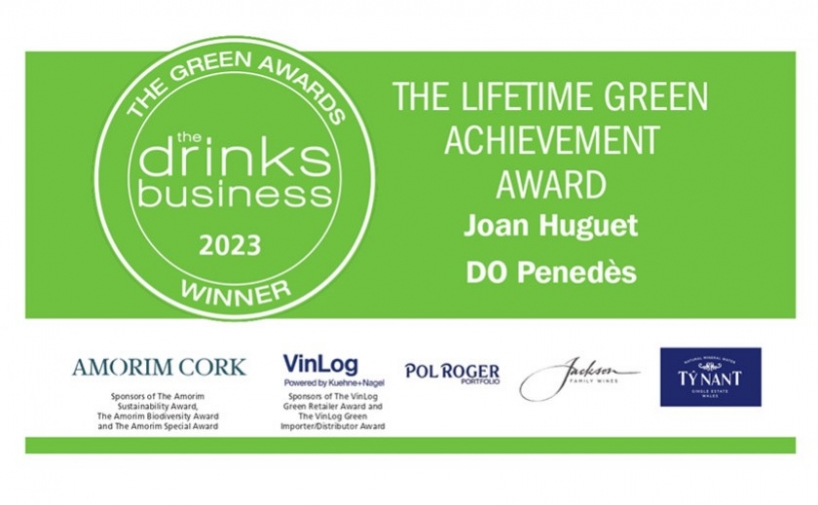 La DO Penedès recibe el Green Lifetime Achivement Award de The Drinks Business