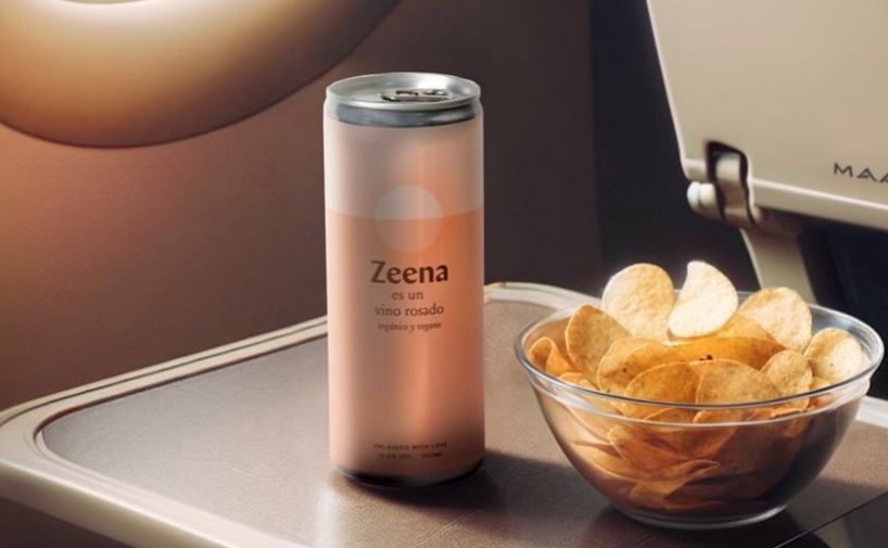 Zeena, la marca española de vino en lata, en Air Europa 