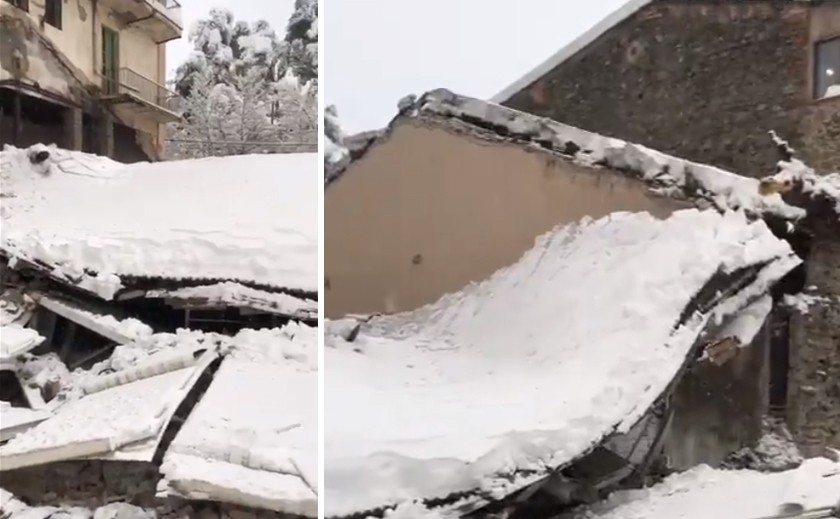 La nieve destruye parte de la bodega Vall Llach
